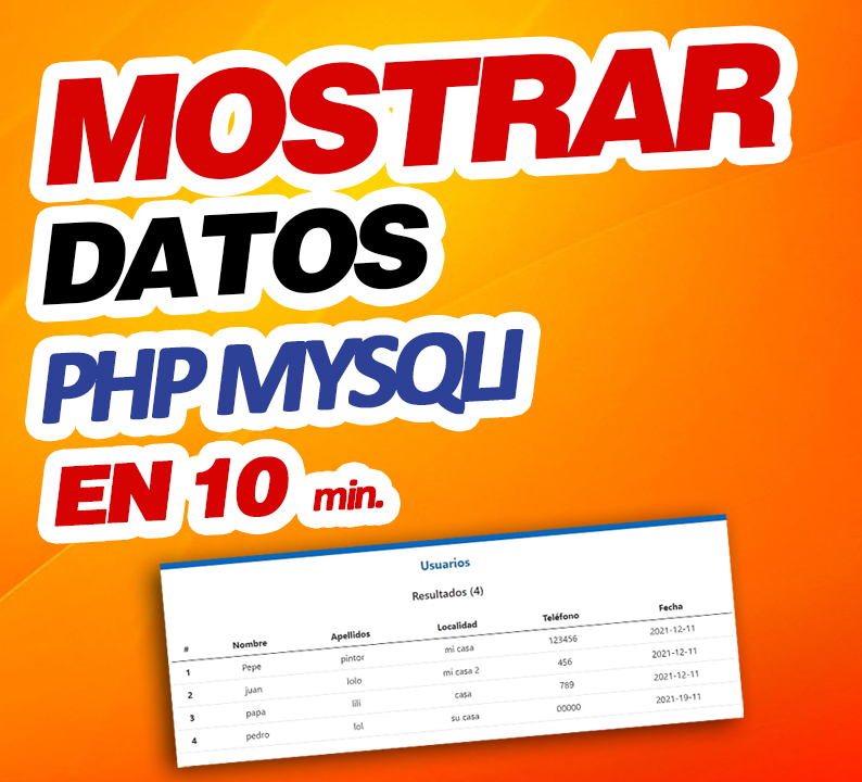 MOSTRAR DATOS PHP