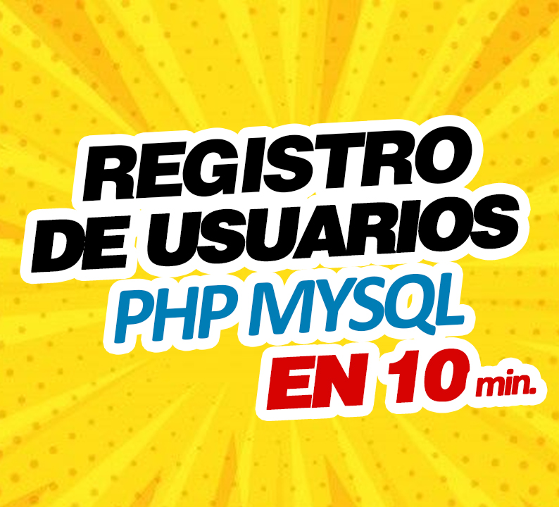 Registro de usuarios php mysql